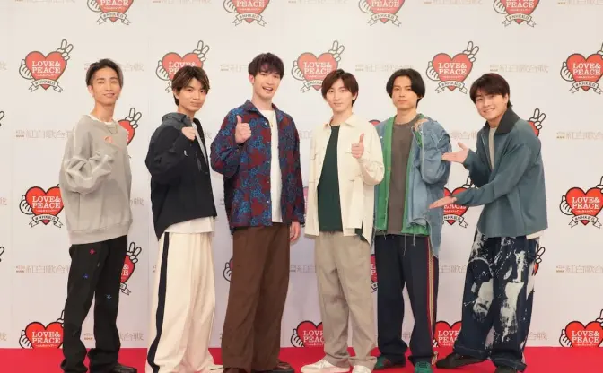SixTONES、紅白トップバッターへ意気込み 「LOVE＆PEACEをシェアできたら」