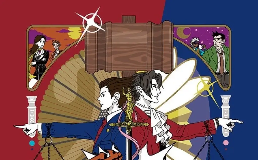 中村佑介さんが描き下ろした「逆転裁判」20周年記念イラスト／画像は