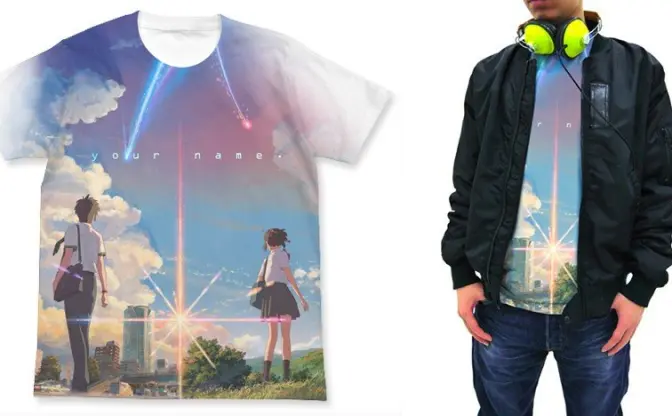 『君の名は。』フルグラフィックTシャツ　キービジュアルを大胆デザイン