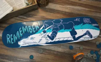 『千と千尋の神隠し』名シーンがスケボーデッキに その名も「思い出したの」