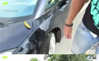 ユーチューバーが他人の車にイタズラ　持ち主が怒ってスタンガン発射でトラブル