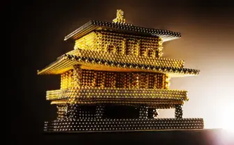 次世代のレゴ「nanodots」でつくった金閣寺がすごい！ これが最強磁石の底力