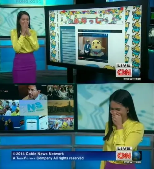 ふなっしーがCNNに取り上げられアナウンサーが大爆笑（動画）