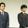 社名変更や廃業について発表した井ノ原快彦さん、東山紀之さん／KAI-YOU.net編集部撮影