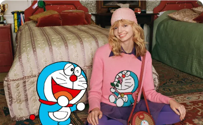 ドラえもん、GUCCIの広告に　東京と大阪で期間限定ショップもオープン