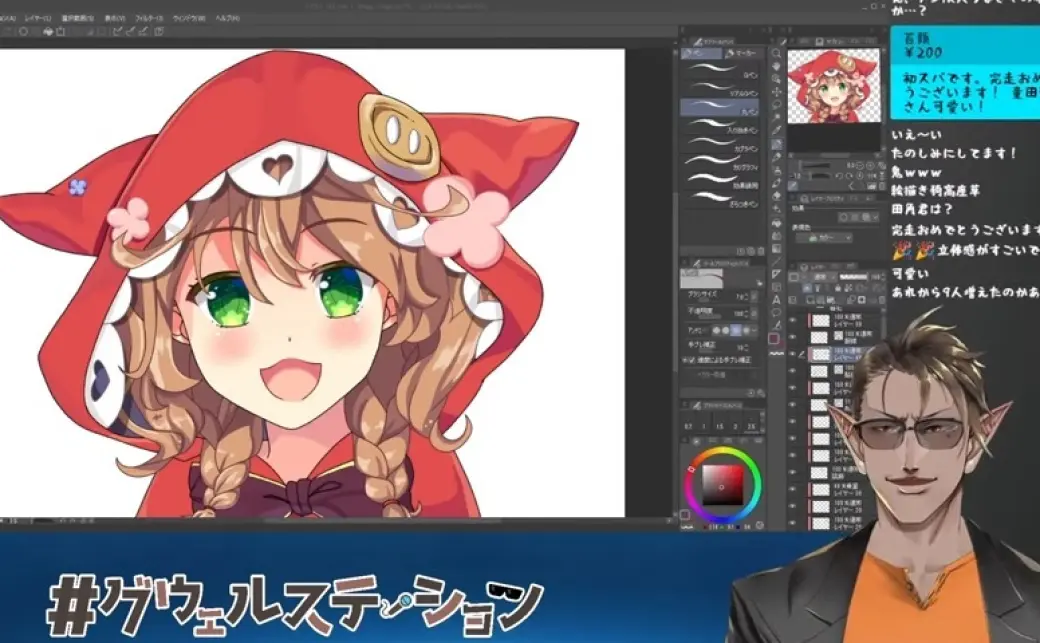 にじさんじ】五十音順に描いたら童田明治の時には画力上がってる説検証