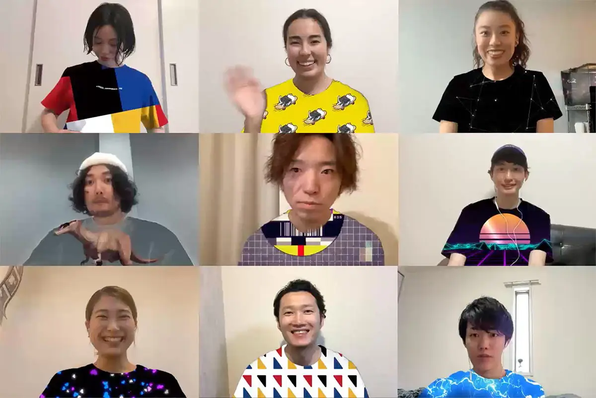 グリーンバックTに映像を合成／画像はZOZOTOWN公式Twitterから