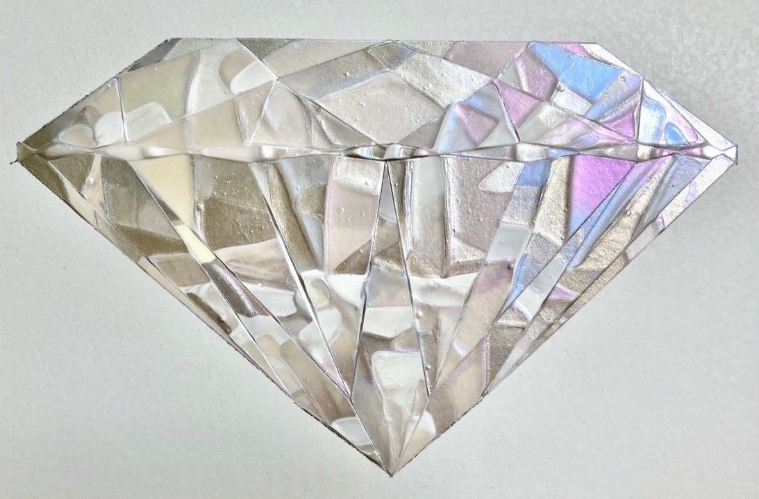 絵画　宝石 輝く宝石…に使ったのは絵の具！ 見る角度で変化する神秘的な1枚 - KAI-YOU