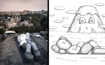 KAWSの巨大アートが富士山に 「やすらぎのひと時を与えられる機会に」