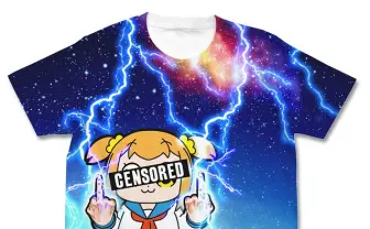 『ポプテピピック』のヤバいTシャツ爆誕！ ポプ子が中指立てて宇宙へ