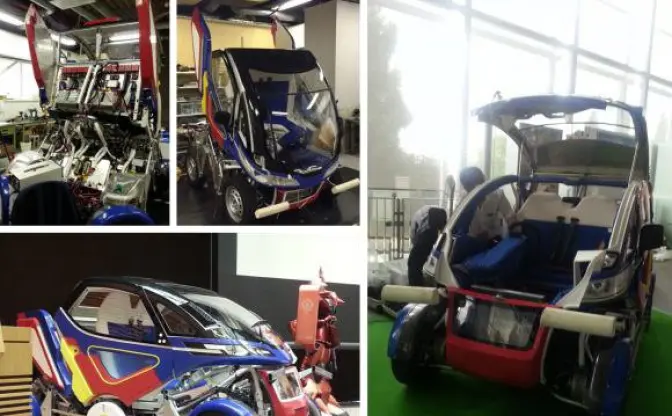 大河原邦男デザインの電気自動車は変形も合体もするぞ！ アニメ化へ向け資金募集