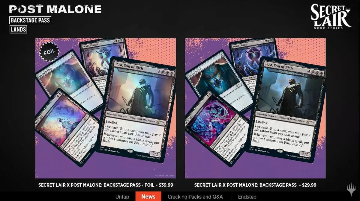 ポスト・マローンさんや伊藤潤二さんとのコラボが発表された「WeeklyMTG | Opening Unfinity」