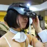SONYブースではヘッドマウントディスプレイが体験できました