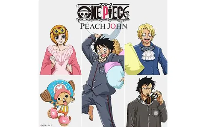 ONE PIECE×PEACH JOHNコラボの第二弾を発表！　ルフィやローになりきれるルームウェアシリーズはメンズも展開！