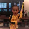 「My son(5year old) acting Bruce Lee's nunchaku scene」スクリーンショット