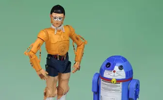「スター・ウォーズ」C-3POとR2のプラモが匠の技で『ドラえもん』風に！