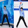 左：羽生結弦選手の等身大フィギュア 右：モチーフとなった羽生結弦選手の写真／The images shown depict wax figures created and owned by Madame Tussauds.
