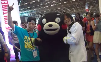 くまモン、オタ芸を披露　フランス「ジャパンエキスポ2014」にて