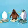 「卵→ヒナ→成鳥に!? オウサマペンギン3変化ぬいぐるみ」