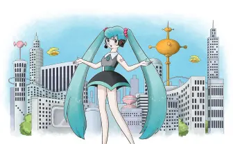 手塚治虫タッチの初音ミク爆誕! 冨田勲の追悼公演に向けイラスト公開