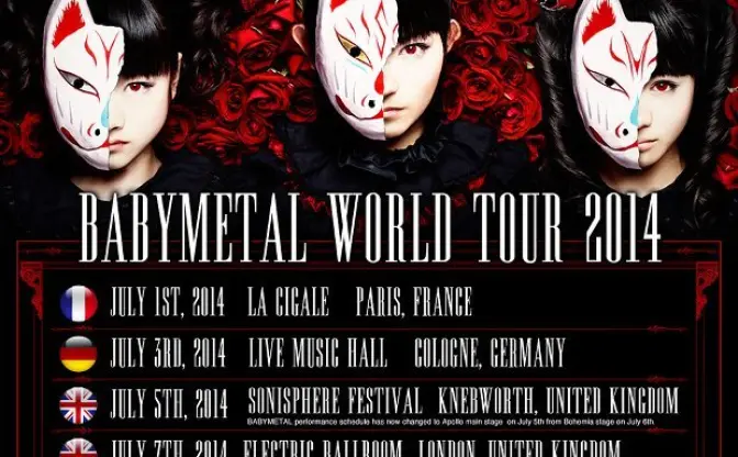 BABYMETAL、ワールドツアー開催&アイアンメイデンと共演