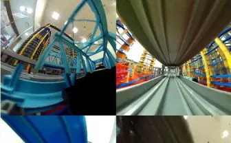 超高層プラレールに小型カメラを積んで撮影した360度映像が完全に未来