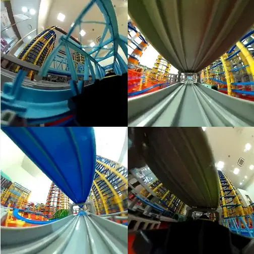 超高層プラレールに小型カメラを積んで撮影した360度映像が完全に未来