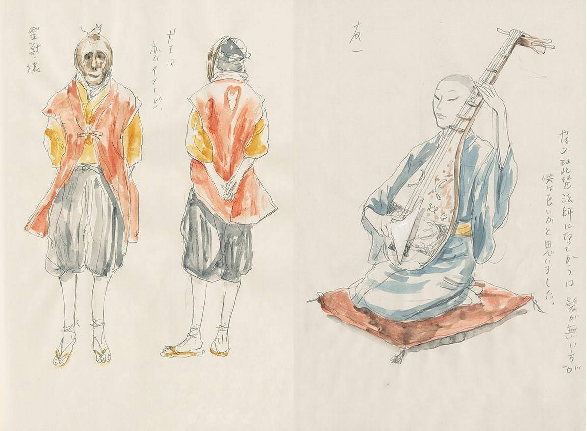 松本大洋複製原画イラスト掛け軸「犬王」 犬王」ロングヒット記念！ 劇場アニメーション「犬王」松本大洋