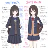 2017年のJKと2007年のJK　画像はさといも屋さんのTwitterより
