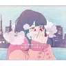 「君はつれない東京♢少女展」DM／イラストは、かとうれいさん
