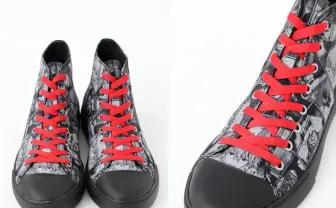 エヴァの名シーンがスニーカーに！ 貞本版コミックス最終巻記念