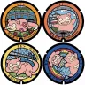 ヤドンのマンホール蓋「ポケふた」／画像はうどん県公式Twitter（@UdonkenKanko）より