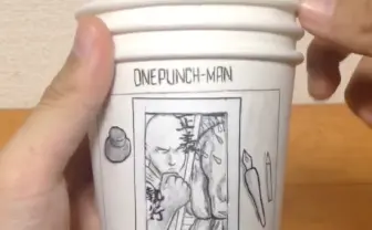 『ワンパンマン』紙コップで再現された迫力の戦闘シーンに原作者絶賛