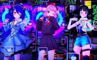 VTuberの「エフェクトダンス」がサイバー可愛い！ しぐれうい、 富士葵らが踊る