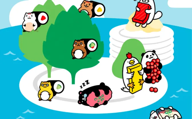 スシローの寿司ネタキャラ「だっこずし」って？  LINEスタンプ無料配信！