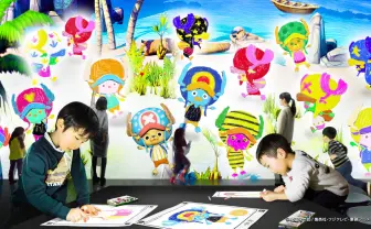 ワンピース×チームラボ「デジタルアー島の冒険」 手描きチョッパーが動く！