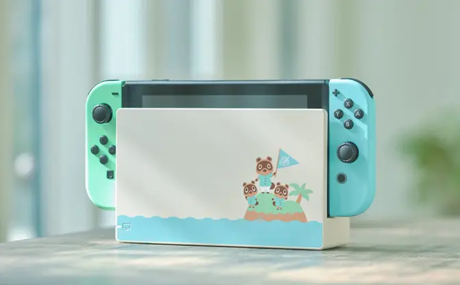 『どうぶつの森』仕様Switchがめちゃかわ！ ドックは別売りの神対応