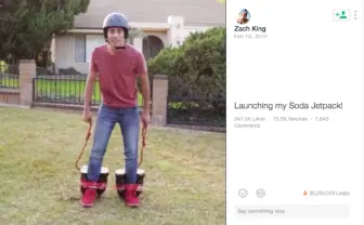 コーラで空中浮遊する男の6秒動画が、スゴすぎてまるでマジック!