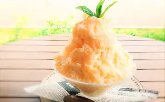 魚沼産コシヒカリのライスミルクかき氷 お米の甘みとつぶつぶ触感!