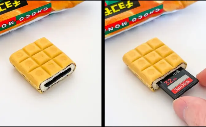 機密情報を隠せる!? チョコモナカジャンボなSDカードケース「質感にこだわった」