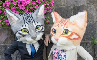 誰でもネコ人間に変身「リアル猫ヘッド」販売！ 模様もオーダーメイド