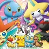 ©Nintendo･Creatures･GAME FREAK･TV Tokyo･ShoPro･JR Kikaku ©Pokemon ©2014 ピカチュウプロジェクト／左上から時計回りにマナフィ、ジラーチ、ダークライ、ビクティニ