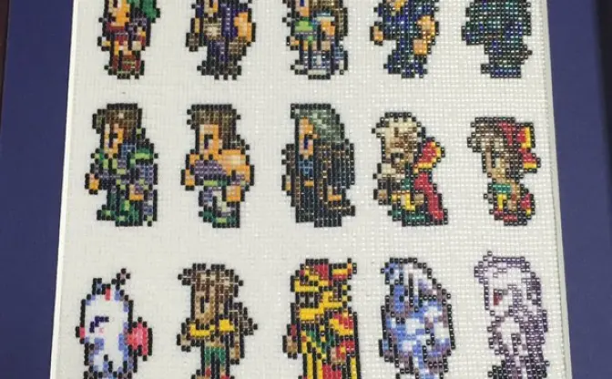 『FF6』ドット絵を母ちゃんがビーズ手芸で再現→まさかの傑作に！