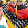 MrBeastさんが投稿したランボルギーニをシュレッダーにかける動画のサムネイル／画像は動画から