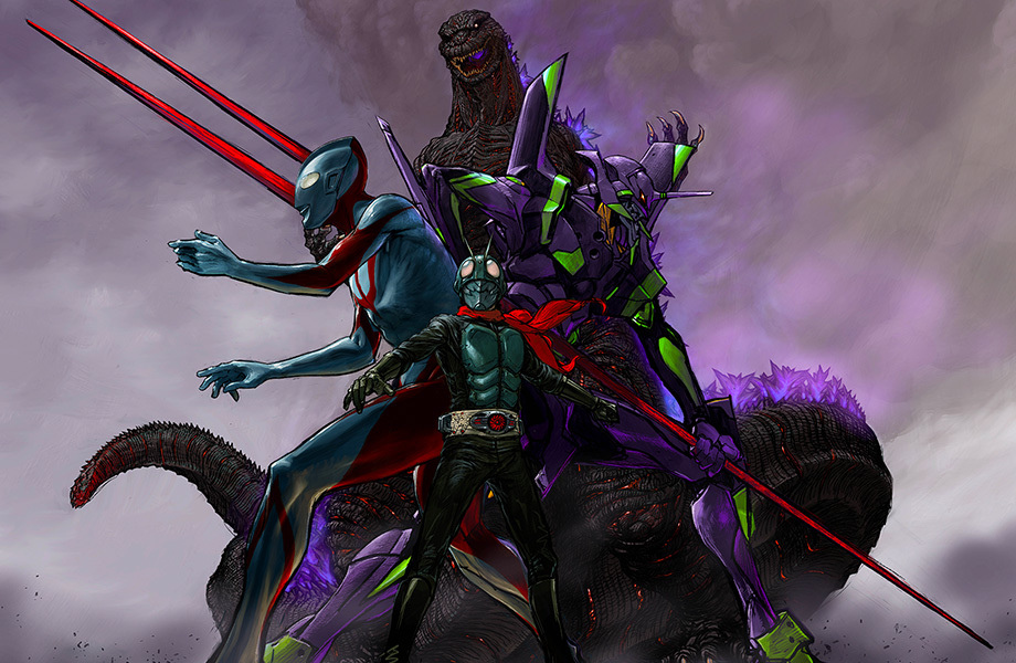 シン仮面ライダー シンウルトラマン シンゴジラ シンエヴァ キャラノート ゴジラ、エヴァ、ウルトラマン、仮面ライダーの「シン・」コラボ