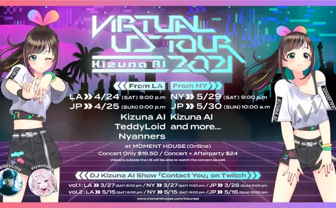 Kizuna AIのLA公演　TeddyLoidと米VTuberのNyatasha Nyanners参加