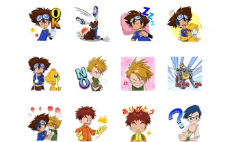 太一が！ アグモンが！ 初代デジモンのLINEスタンプで目頭が熱くなる