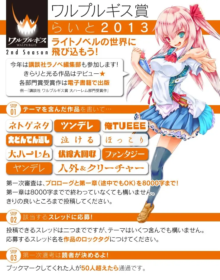 ソーシャル時代のラノベ文学賞！ 「ワルプルギス賞らいと2013」開催！