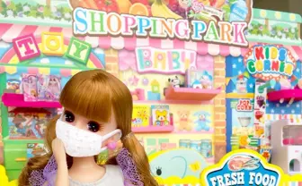 支払いは「リカペイ」でキャッシュレス　リカちゃんとwithコロナの生活様式を体験