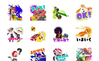 スプラトゥーンの飛び出るLINEスタンプ　インクまみれでマンメンミ！